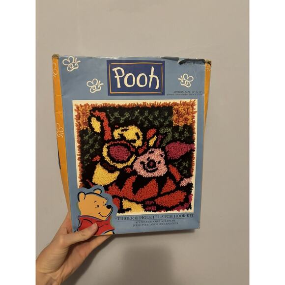 Winnie The Pooh “Tigger And Piglet” Latch Hook Set 13” X 13” - Picture 1 of 4